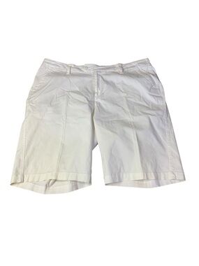 St. John’s Bay White Stretch Bermuda Shorts - Size 18W